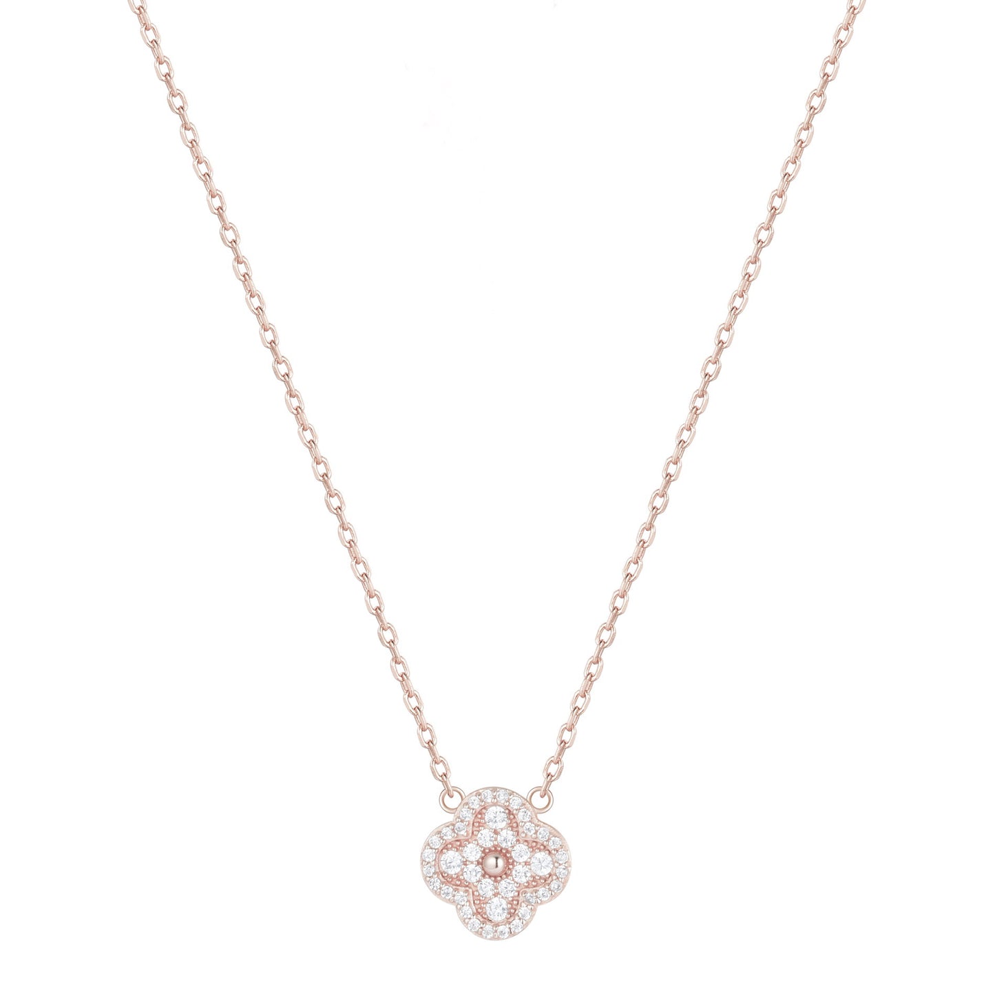 ARYA MINI CLOVER ROSE GOLD NECKLACE