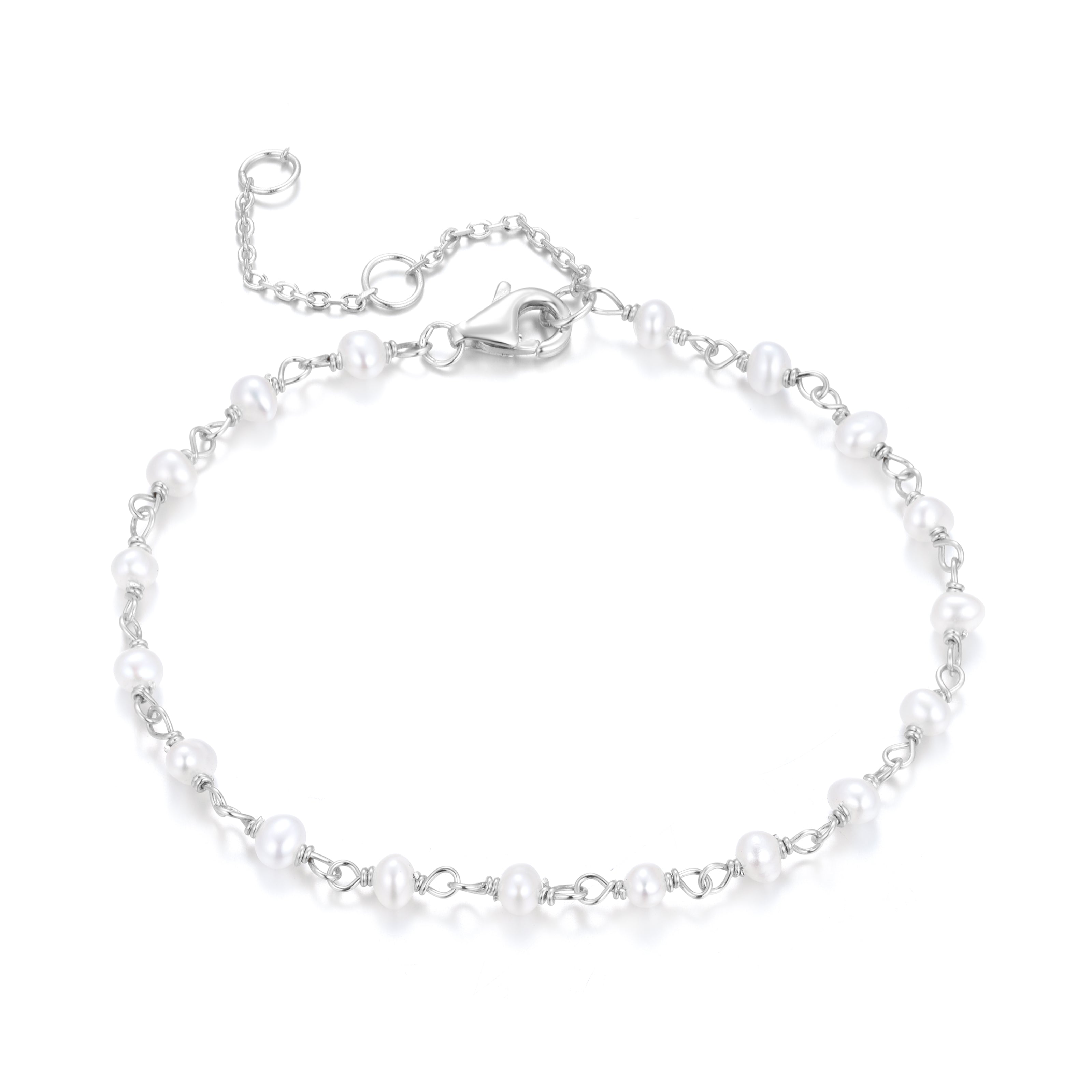 LEI FRESHWATER PEARL SILVER BRACELET