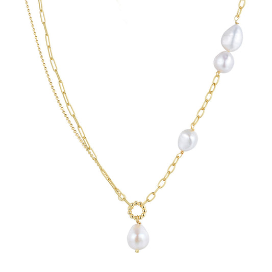 KIRA FRESHWATER PEARL GOLD NECKLACE