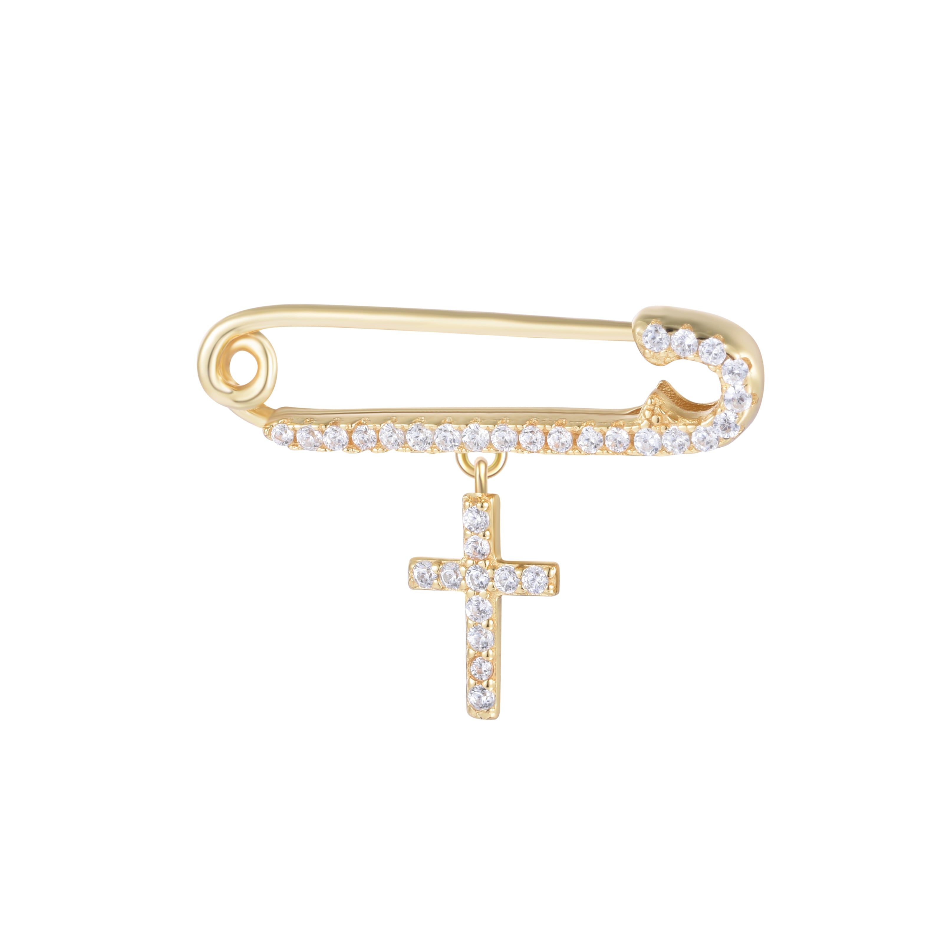 Cross Baby Gold Pin