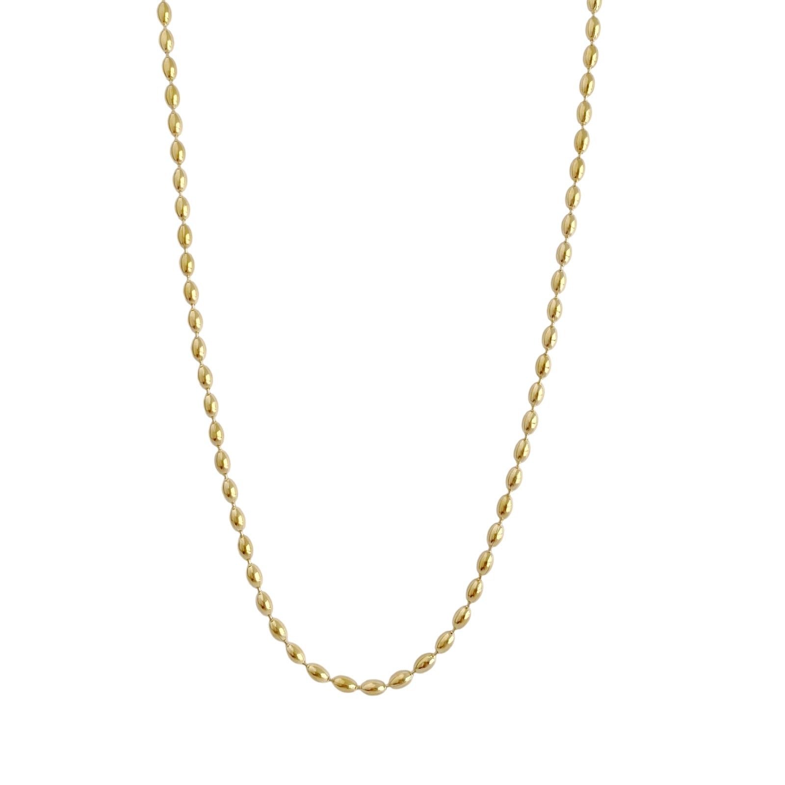 LILA BEAD GOLD NECKLACE