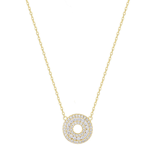 ALORA ROUND CIRCLE OF LIFE GOLD NECKLACE