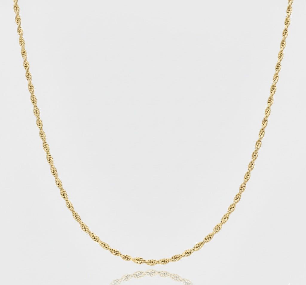 CLASSIC ROPE 2MM GOLD NECKLACE