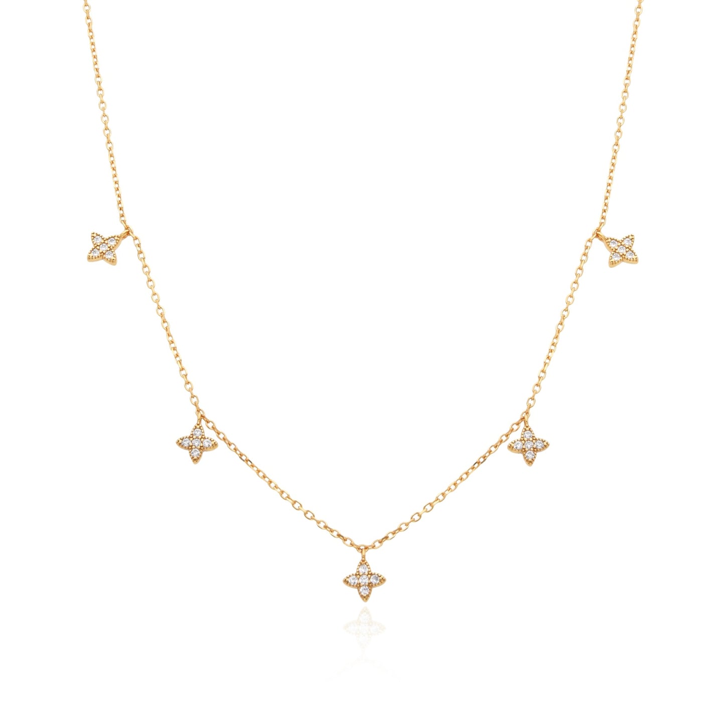 ALIA STARS CHARM GOLD NECKLACE