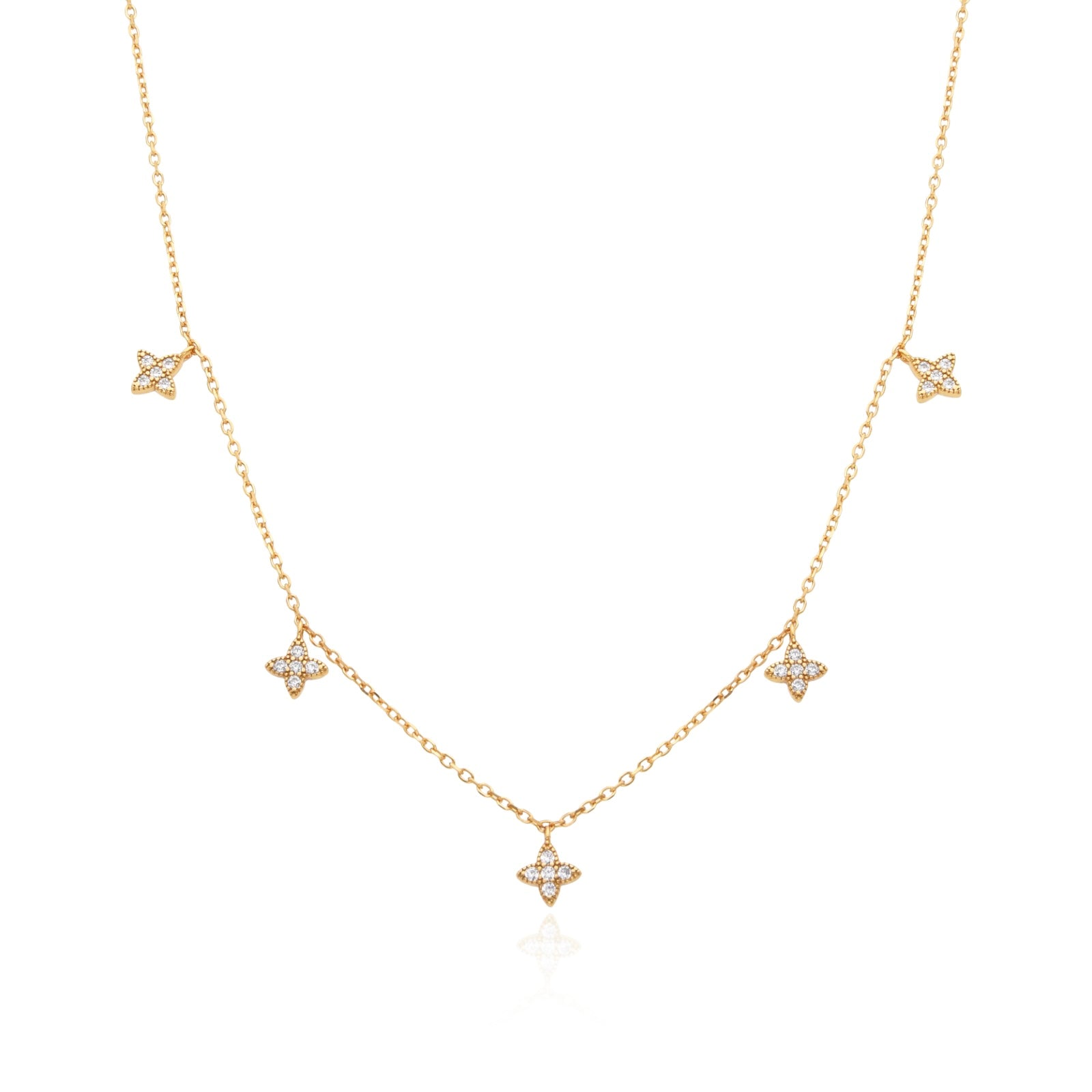 ALIA STARS CHARM GOLD NECKLACE