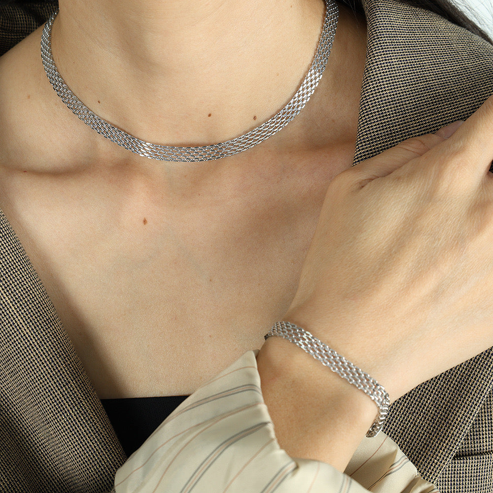 AURELIA MESH SILVER BRACELET