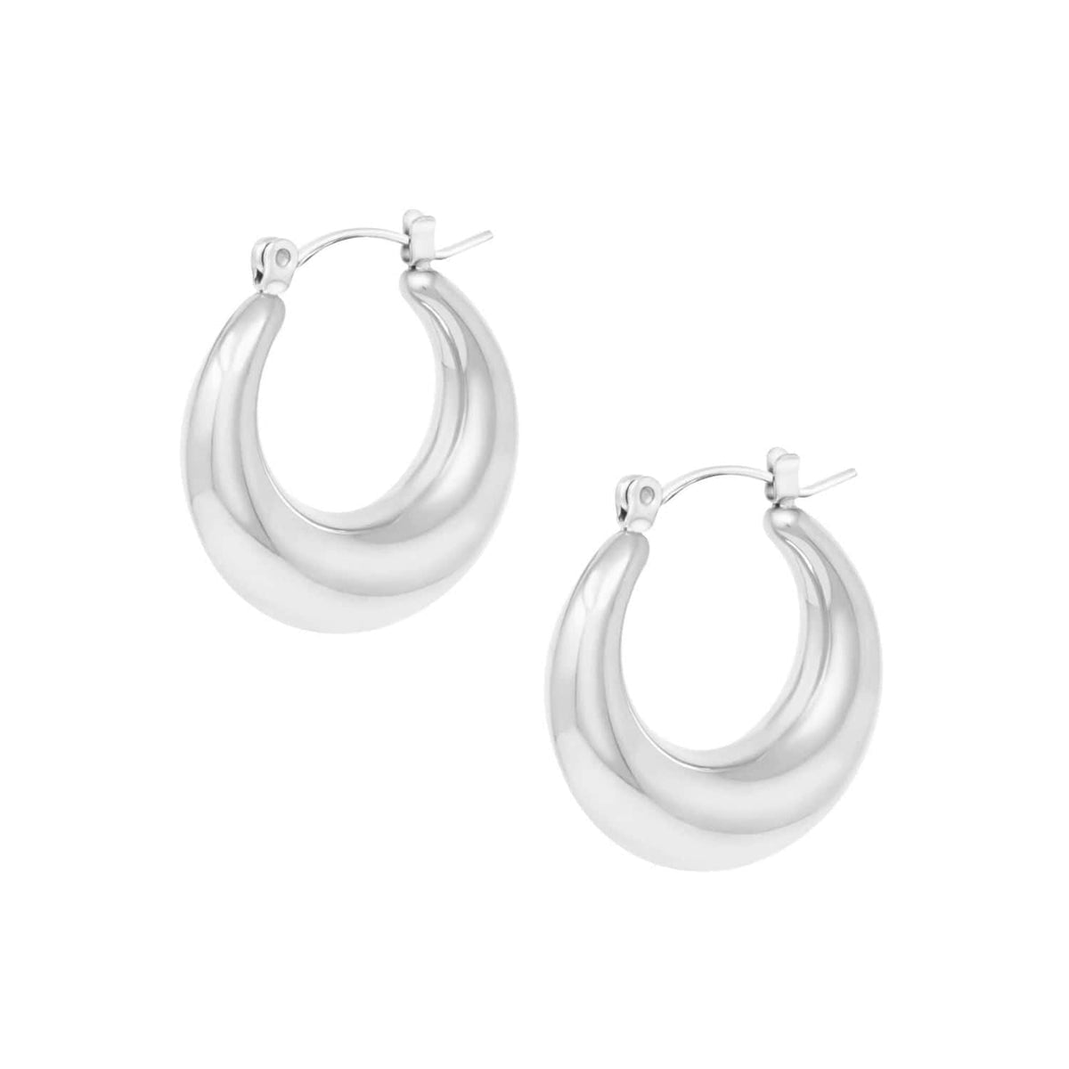 ALBA HOOP SILVER EARRINGS