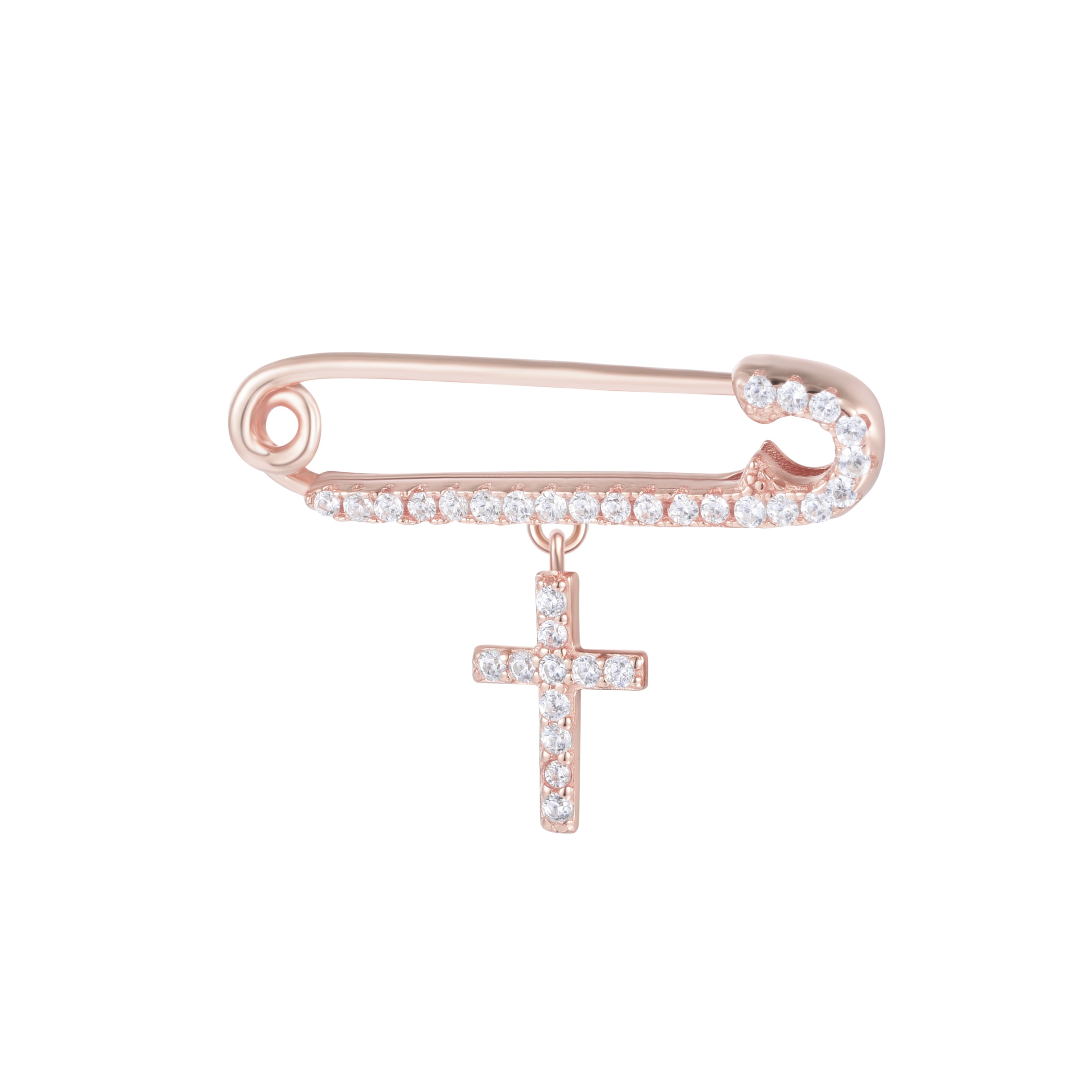Cross Baby Rose Gold Pin