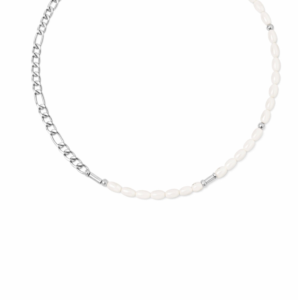MOLLY PEARL SILVER NECKLACE