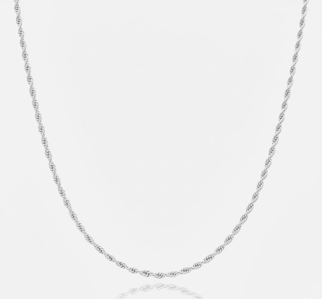 CLASSIC ROPE 2MM SILVER NECKLACE