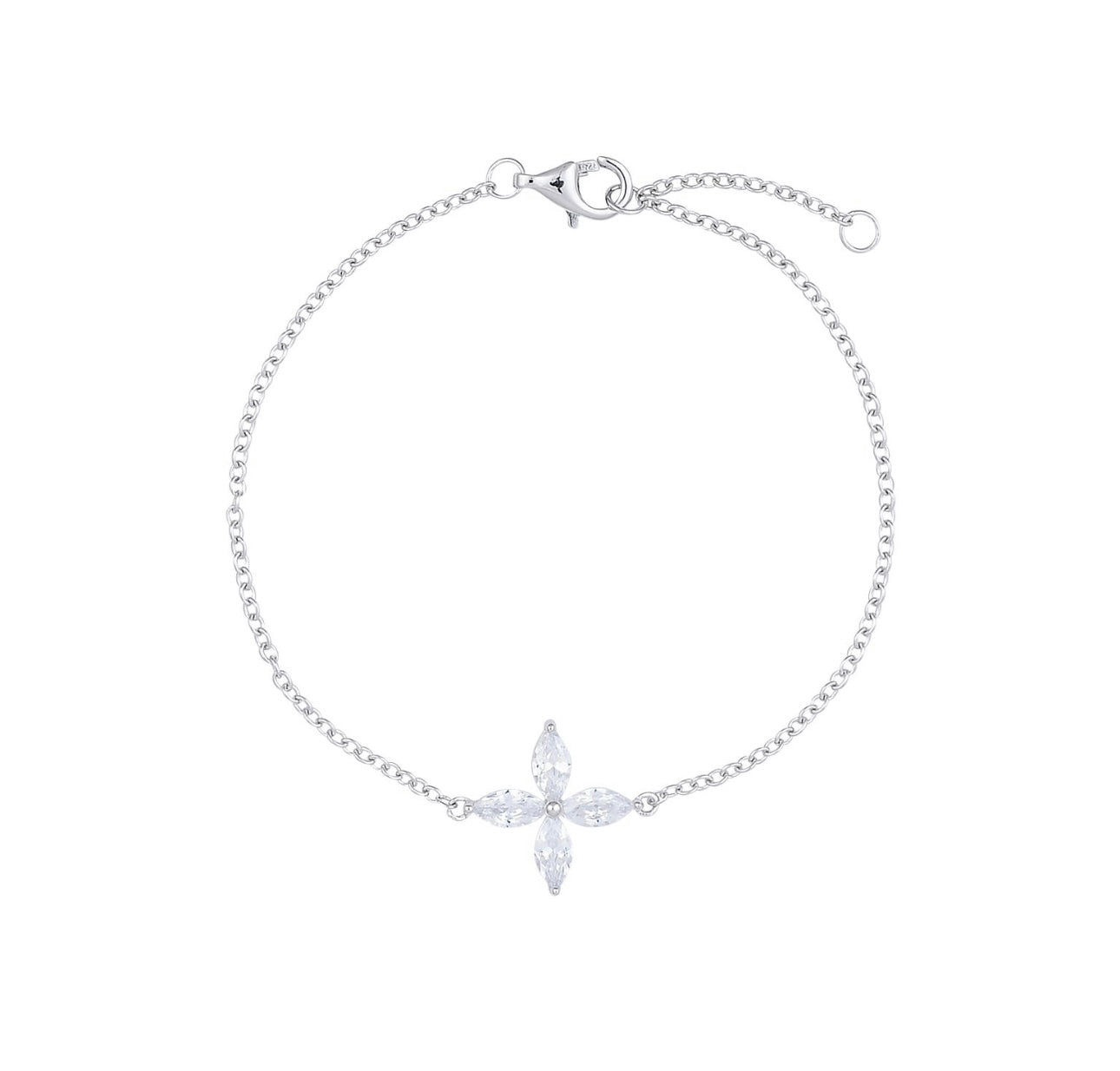 BLOSSOM FLOWER STERLING SILVER BRACELET