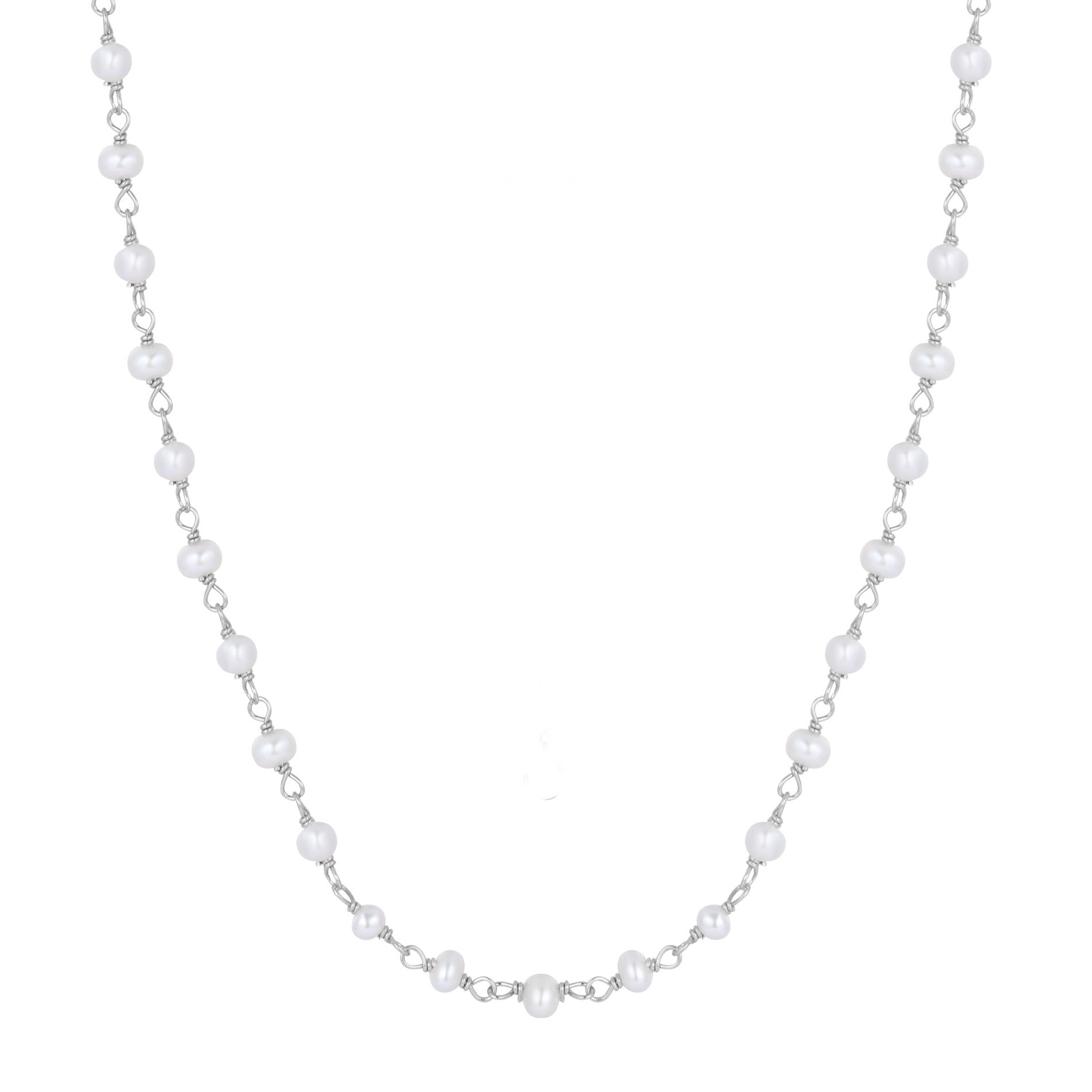 LEI FRESHWATER PEARL SILVER NECKLACE