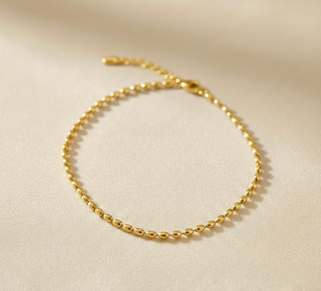 LILA BEAD GOLD BRACELET