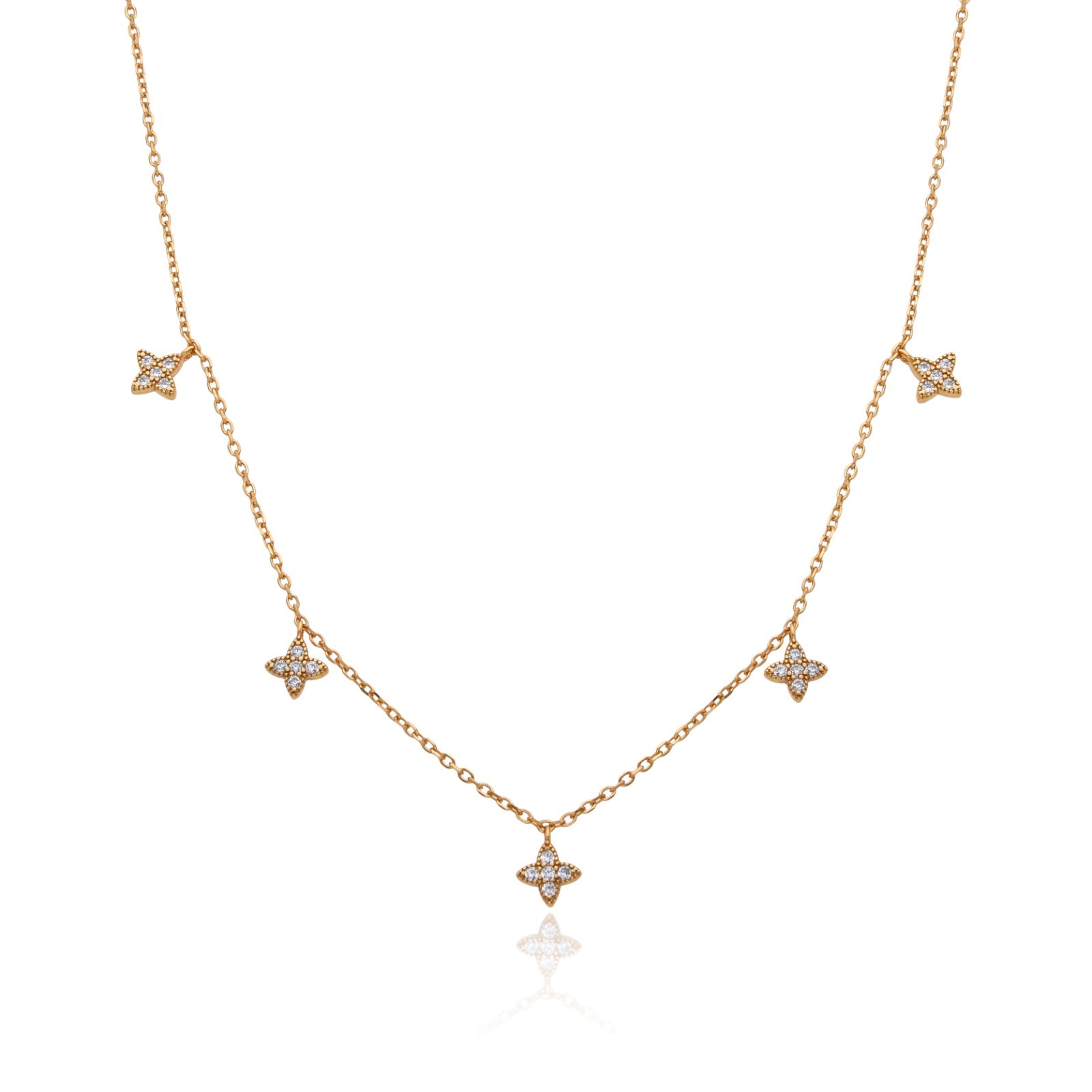 ALIA STARS CHARM ROSE GOLD NECKLACE