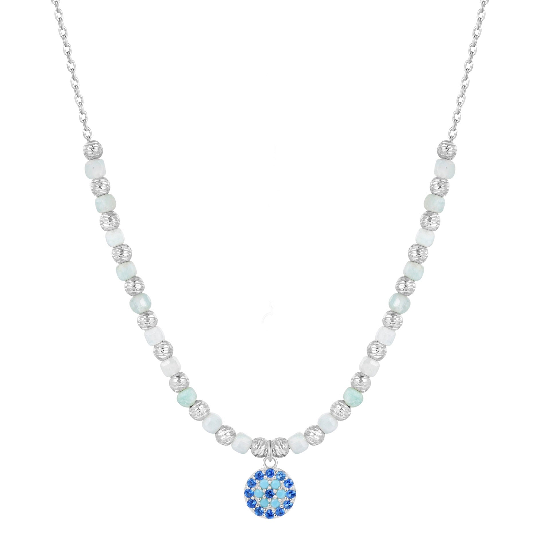 AYLA EVIL EYE SILVER NECKLACE