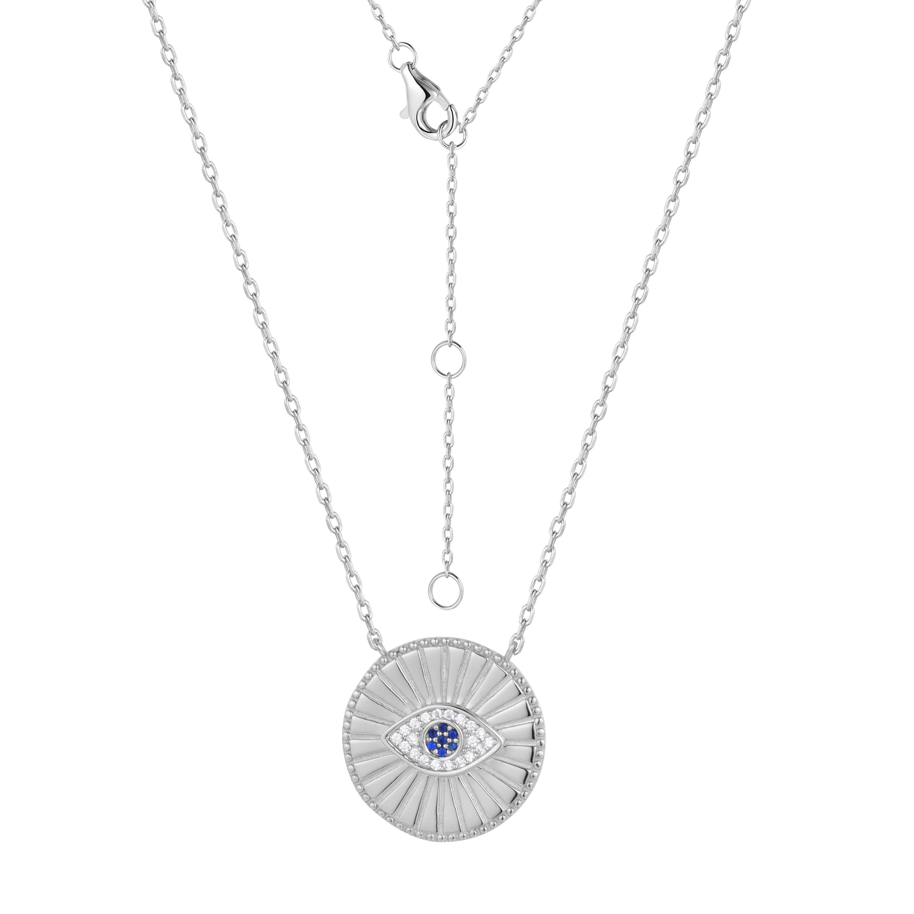 AMINAH EVIL EYE SILVER NECKLACE