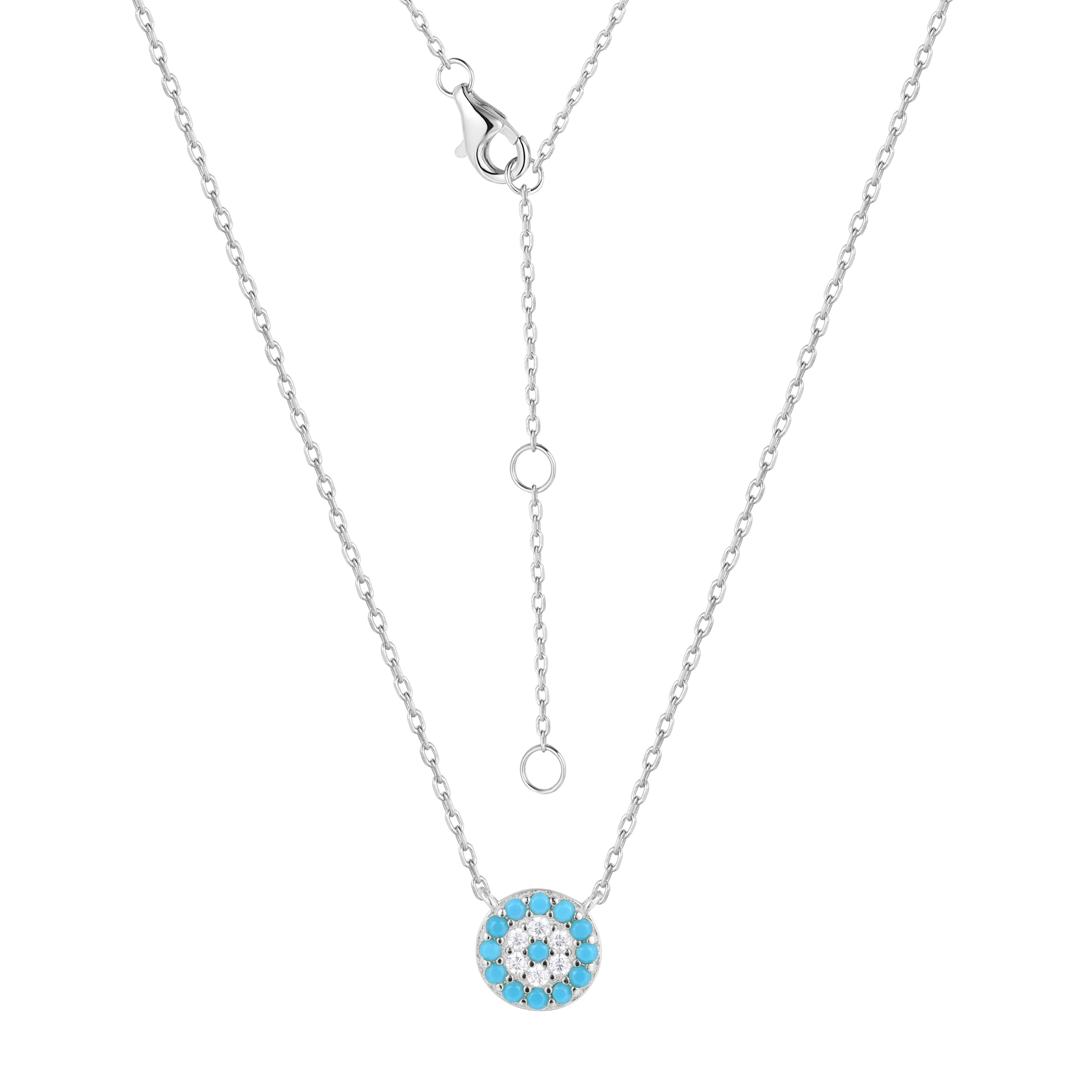 CIANA EVIL EYE SILVER NECKLACE