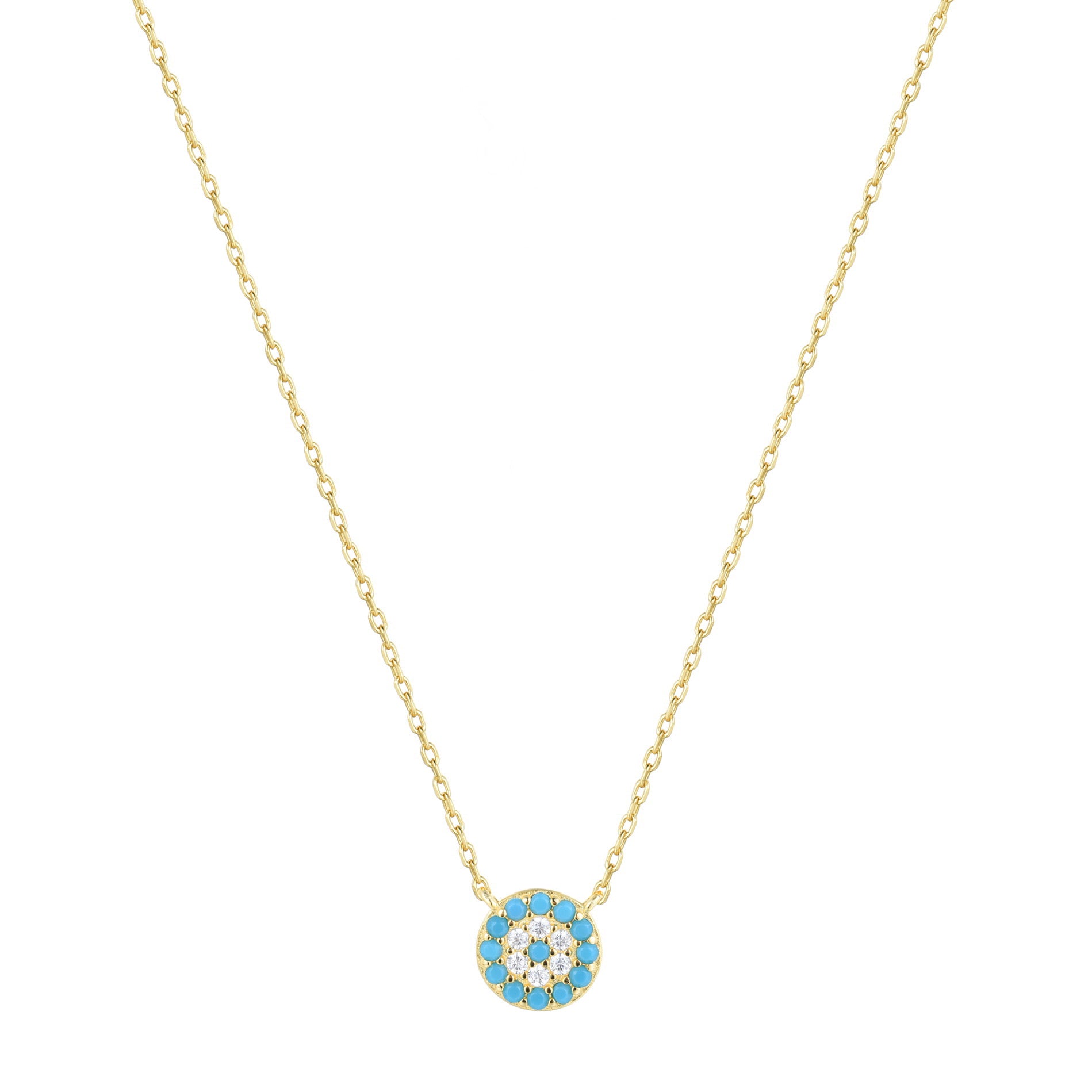 white beaded turquoise evil eye gold necklace