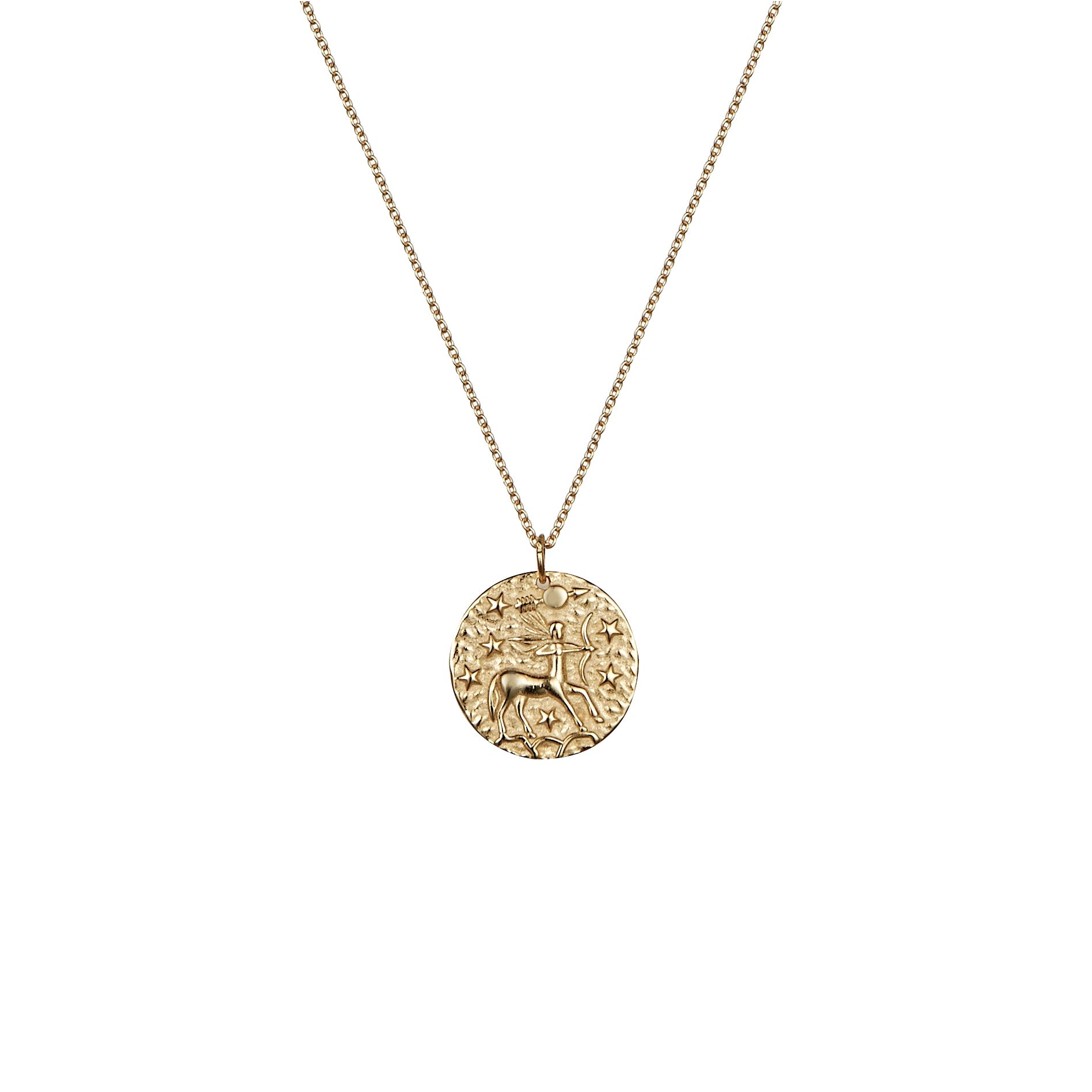 Sagittarius rose gold necklace