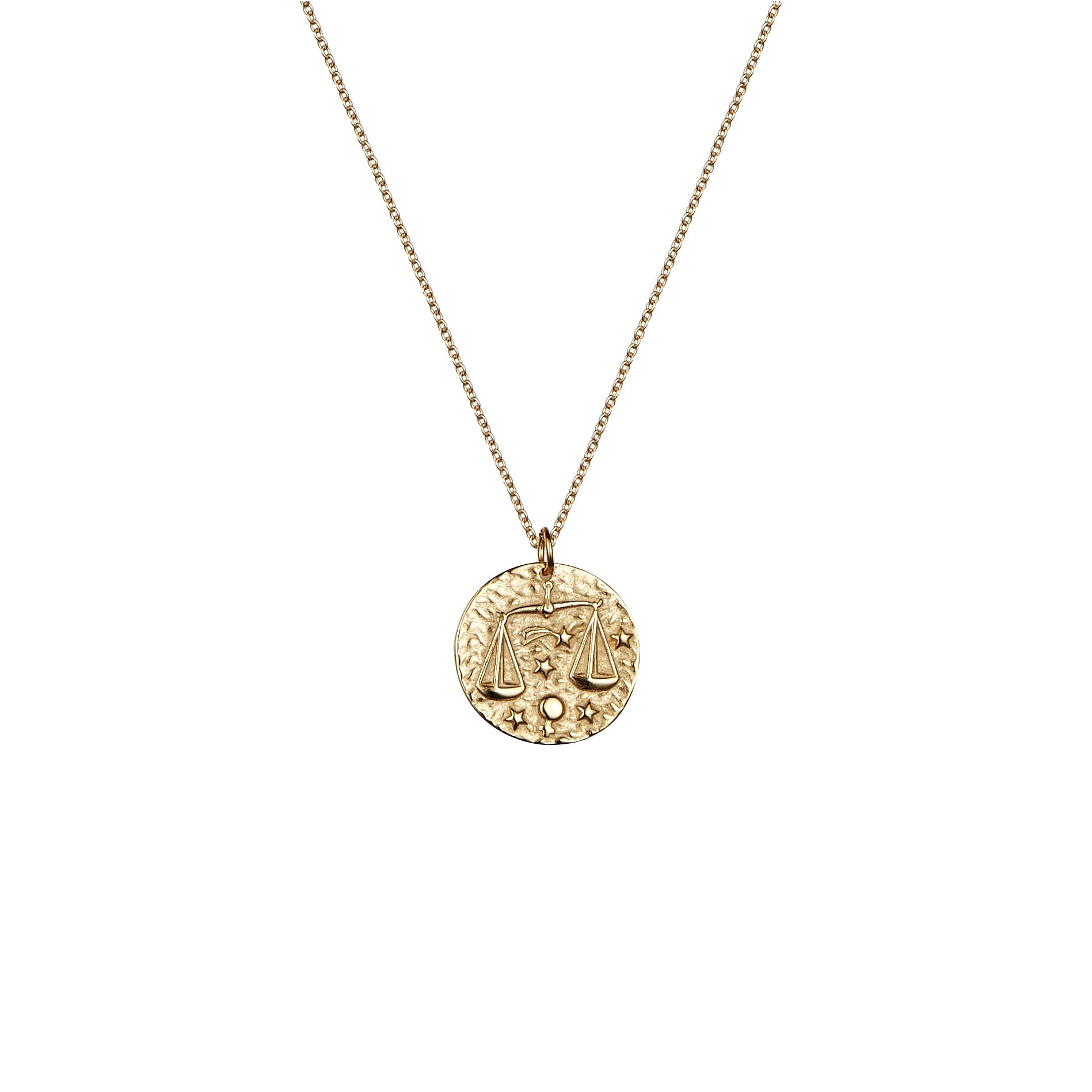 Libra zodiac rose gold necklace