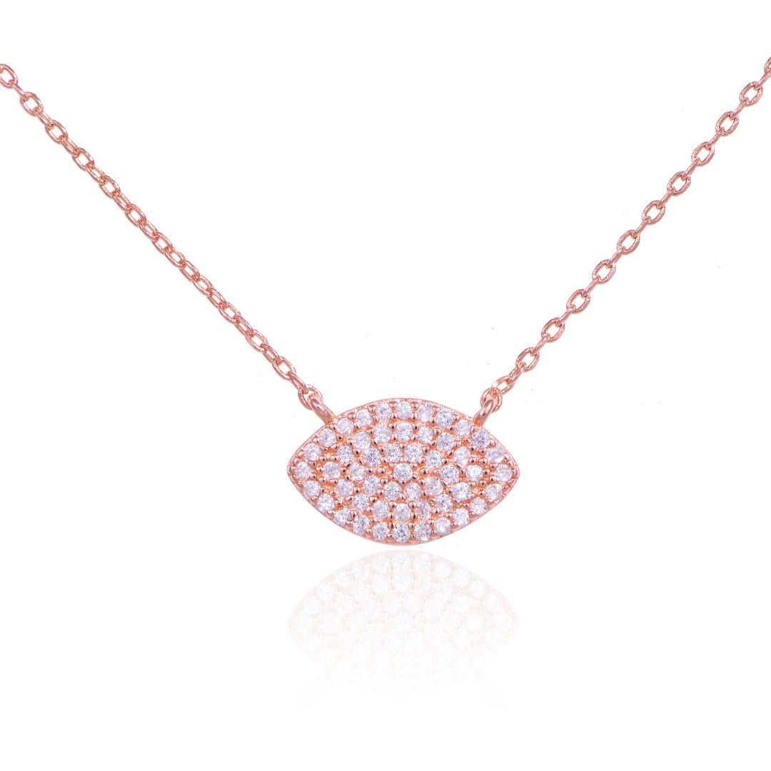 TIANA EVIL EYE ROSE GOLD NECKLACE