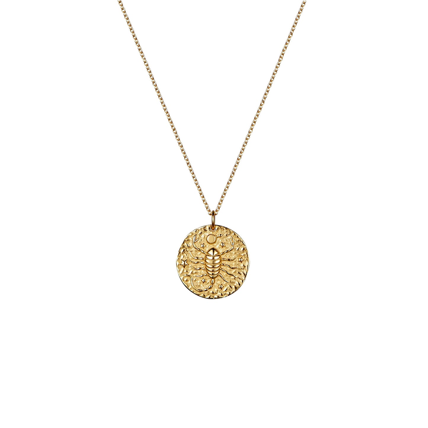 Scorpio zodiac rose gold necklace