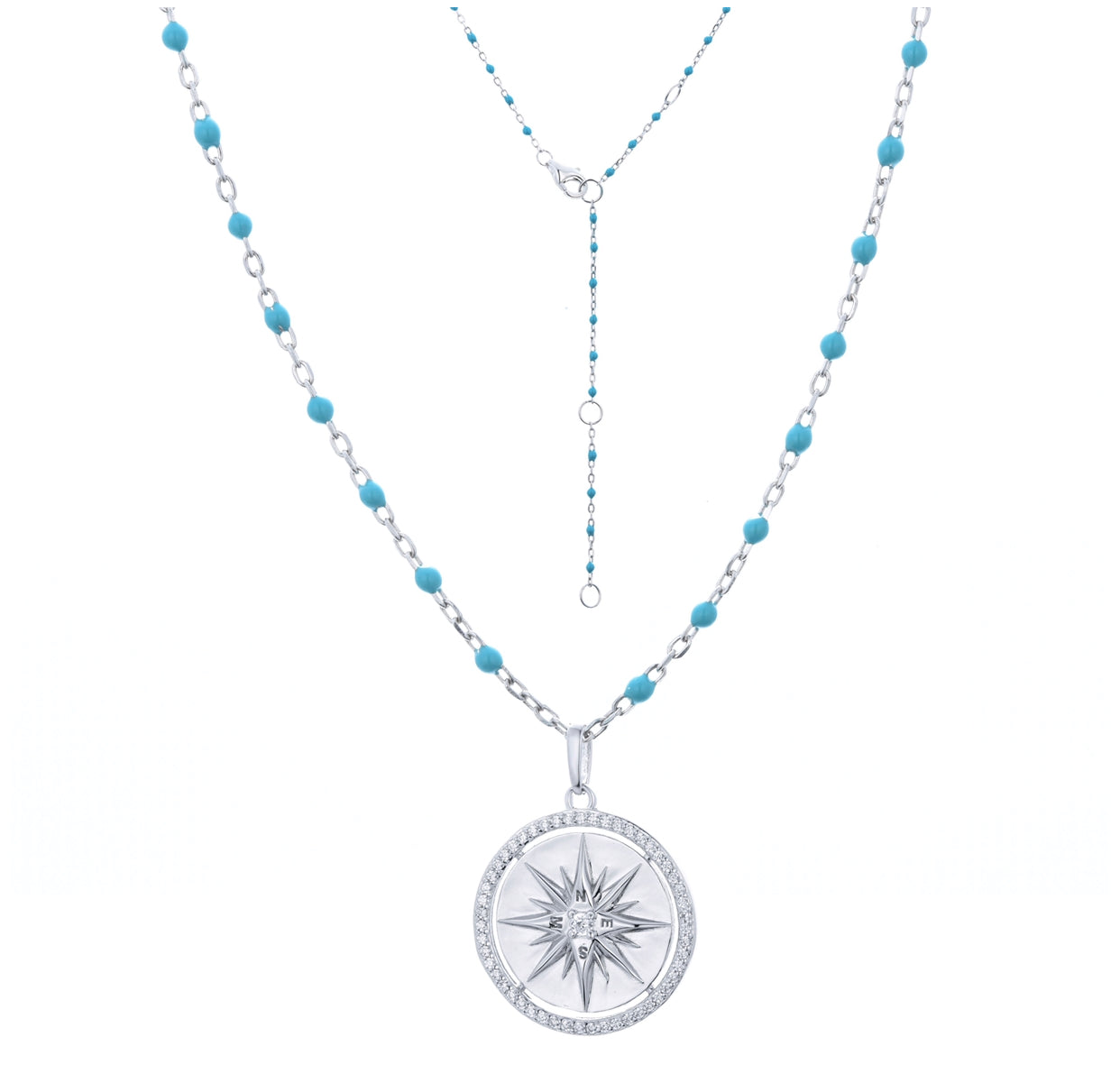 LUCIA COMPASS SILVER NECKLACE