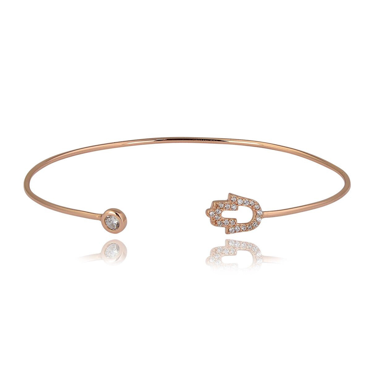 rose gold hamsa bangle
