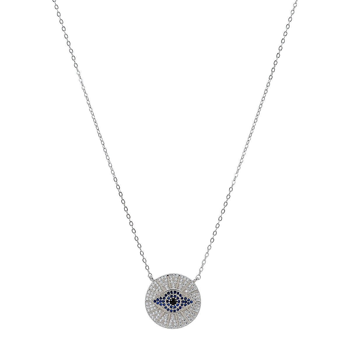 SANDRA EVIL EYE SILVER NECKLACE