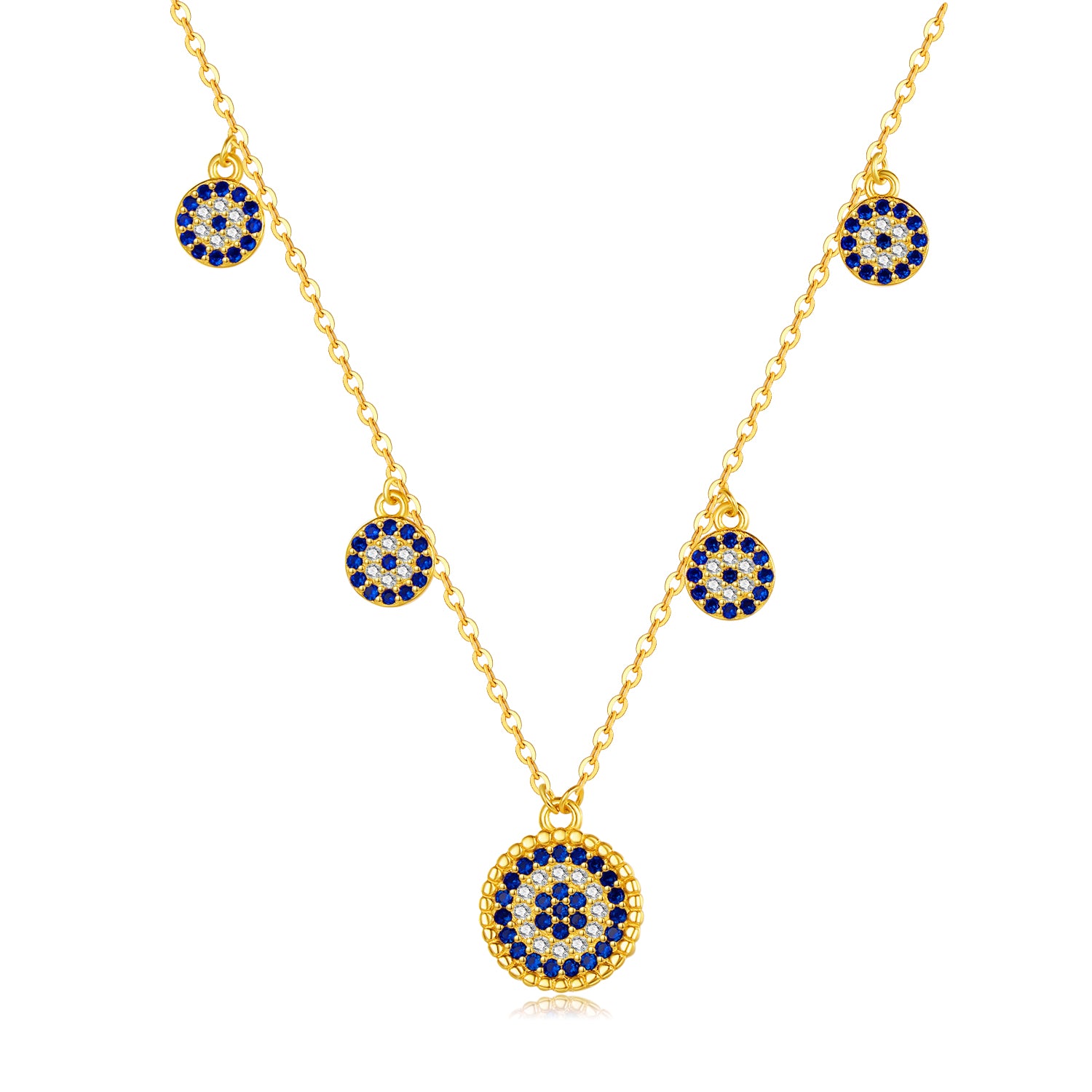 IVY EVIL EYE CHARM GOLD NECKLACE