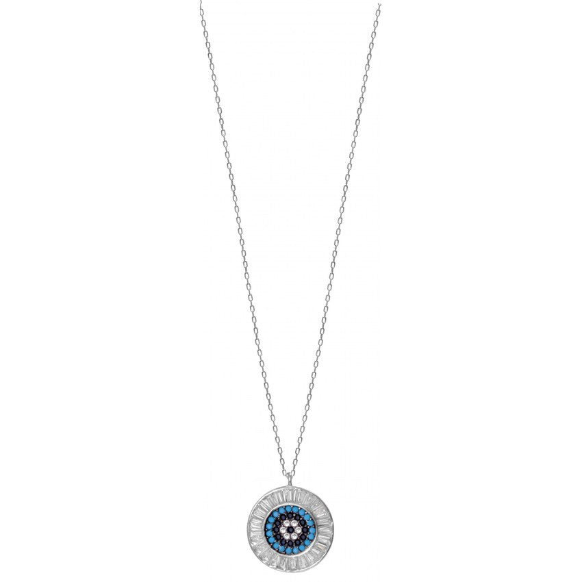 EVIL EYE BAGUETTE NECKLACE