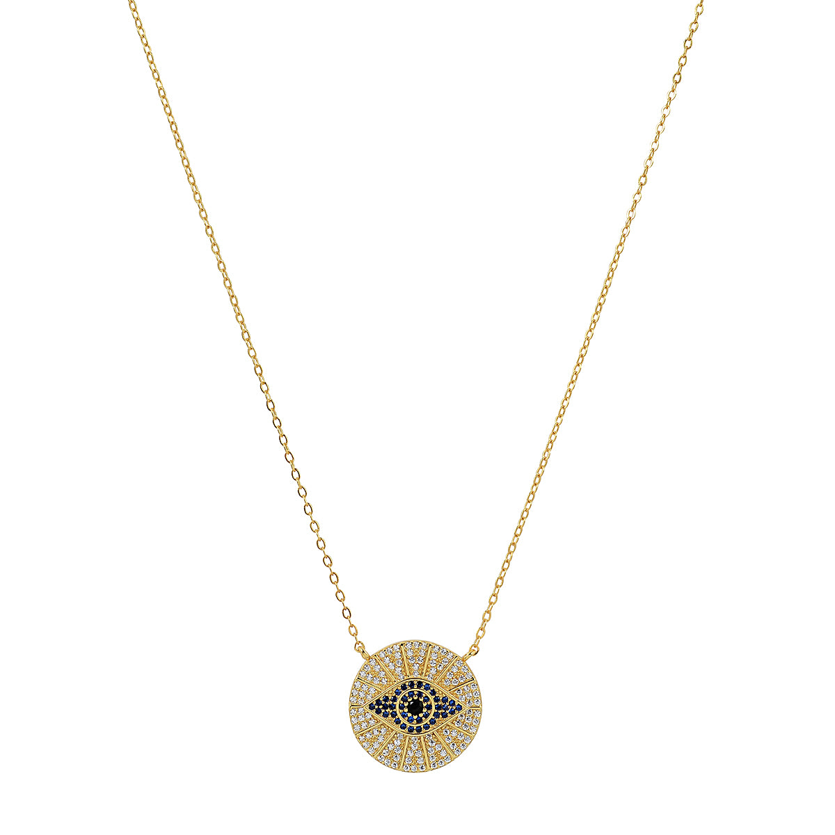 SANDRA EVIL EYE GOLD NECKLACE