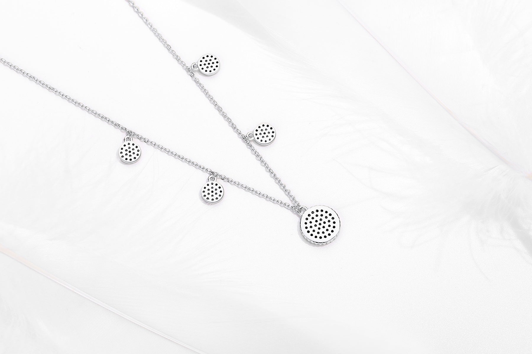 IVY EVIL EYE CHARM SILVER NECKLACE