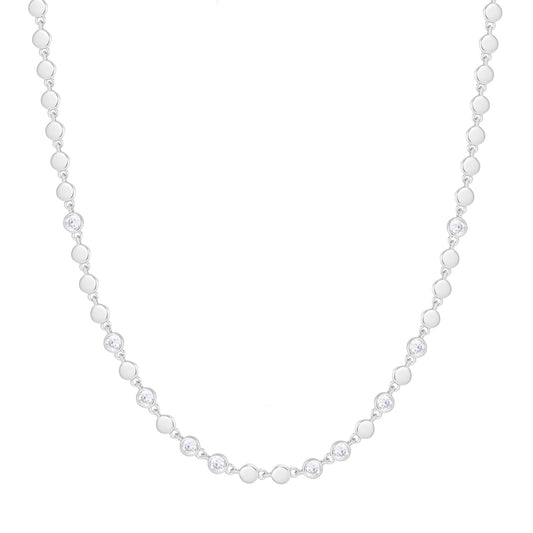 RENEE DISC SILVER NECKLACE