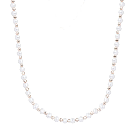 AMANI FRESHWATER PEARL ROSE GOLD NECKLACE