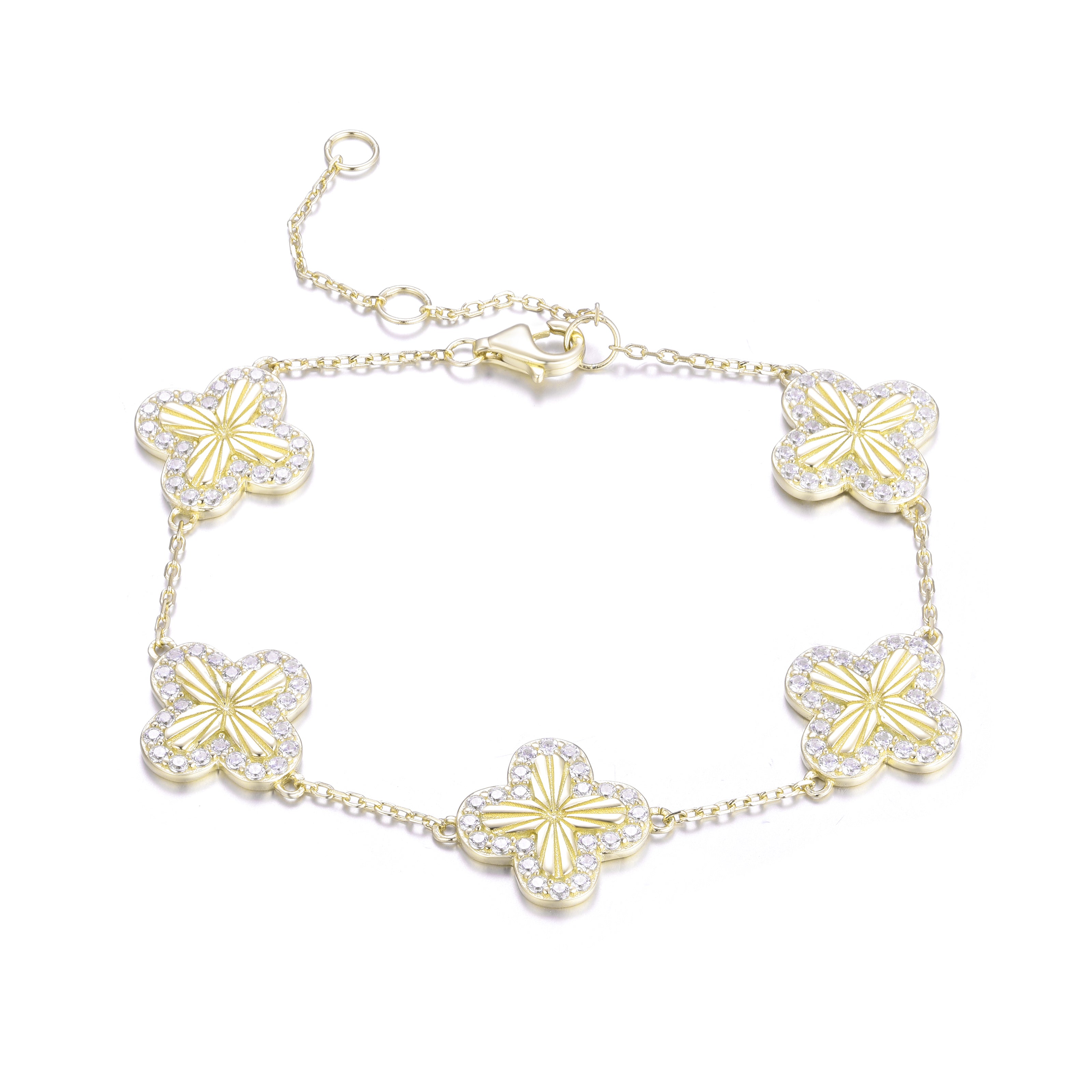 TUSCANY FIVE CLOVER GOLD BRACELET