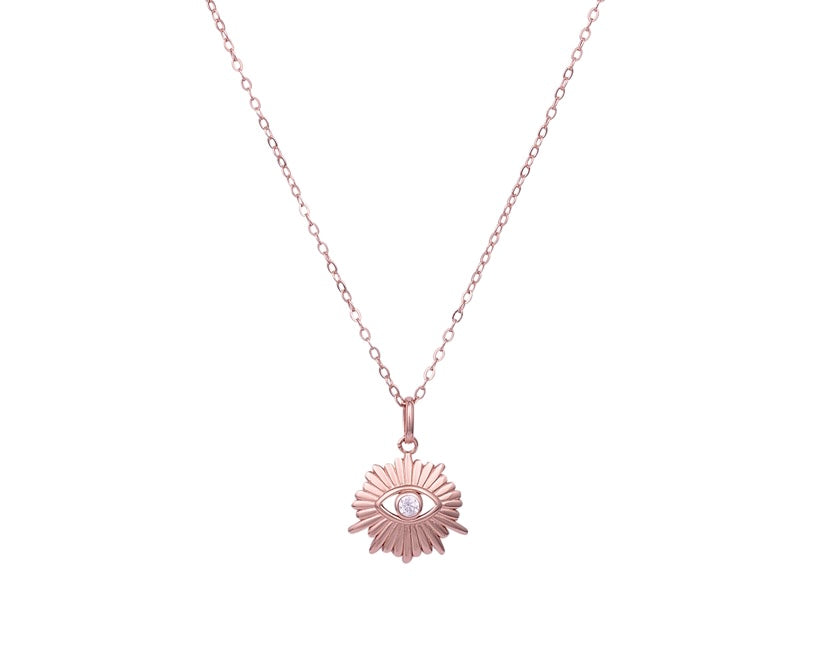 18K ROSE GOLD VERMEIL ENCHANTED EVIL EYE NECKLACE