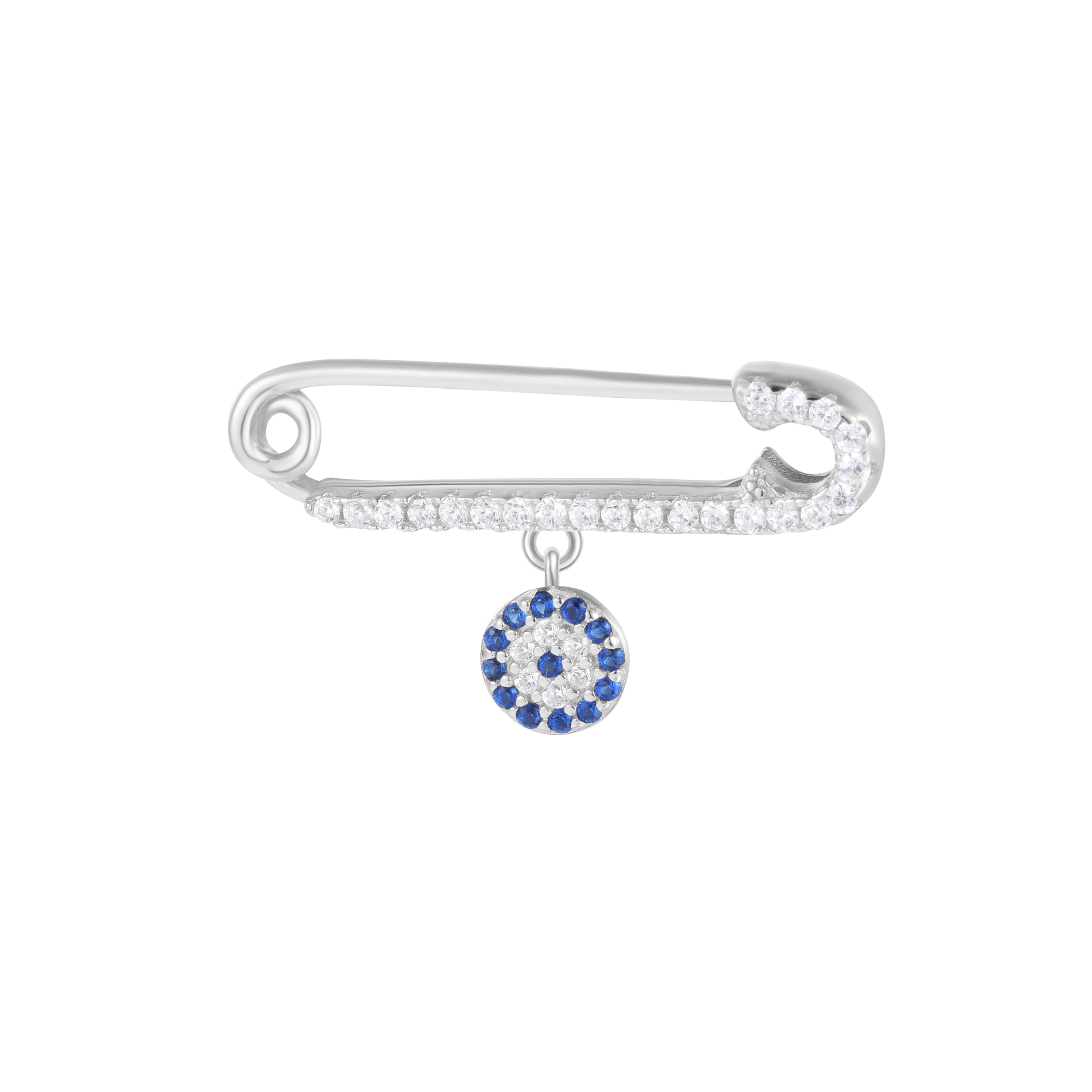 Evil Eye Baby Silver Pin