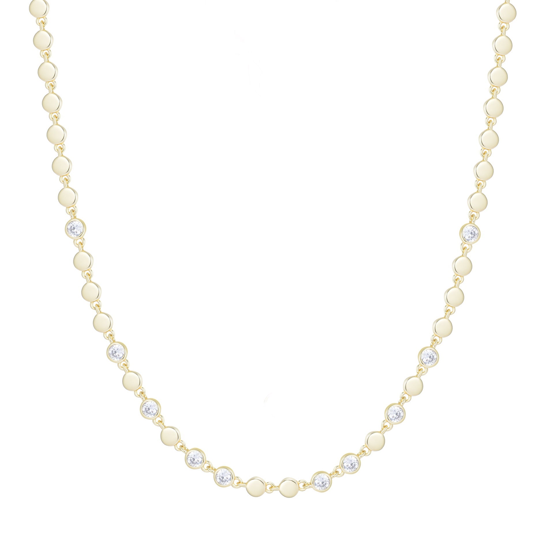 RENEE DISC GOLD NECKLACE