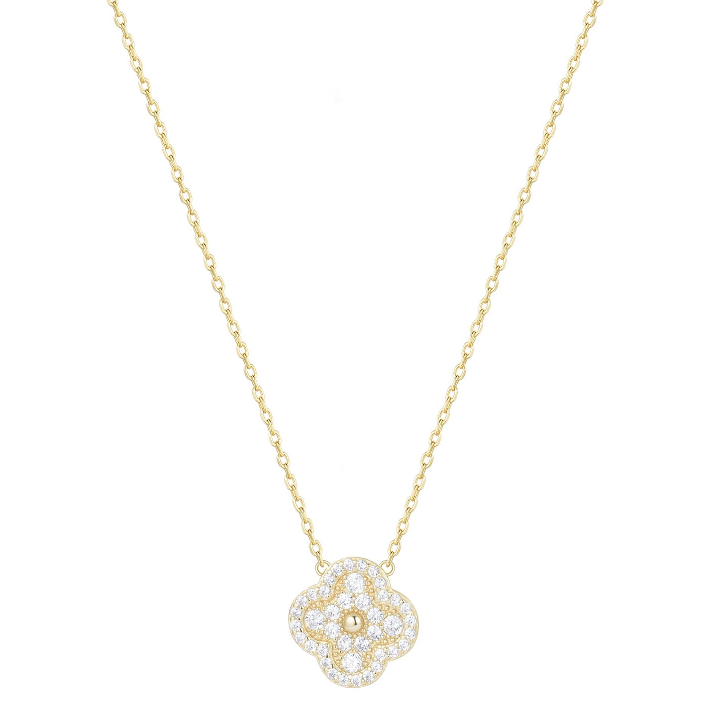 ARYA LARGE CLOVER GOLD NECKLACE