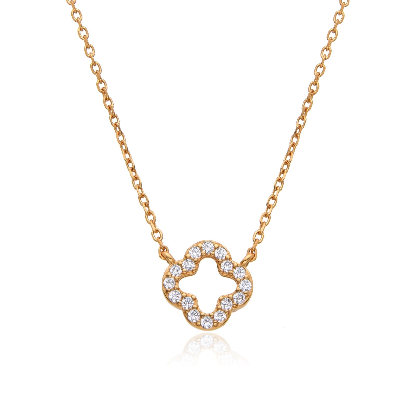 MADISON CLOVER ROSE GOLD NECKLACE