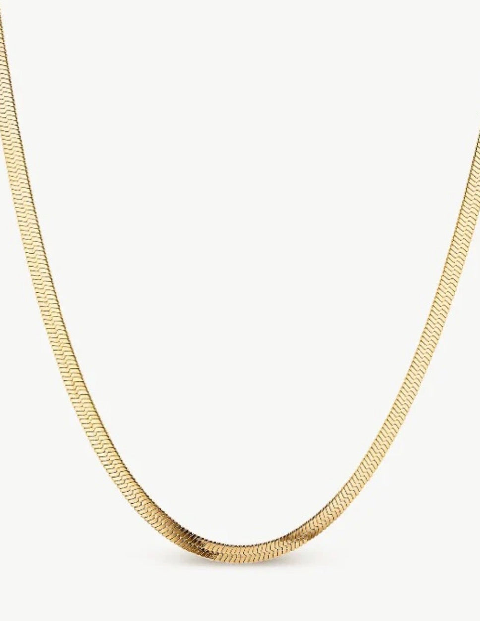 HERRINGBONE SNAKE GOLD NECKLACE
