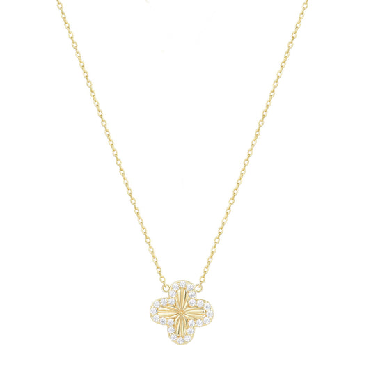 TUSCANY CLOVER GOLD NECKLACE