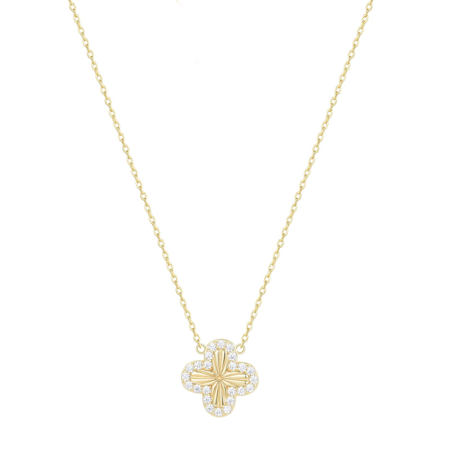 TUSCANY CLOVER GOLD NECKLACE