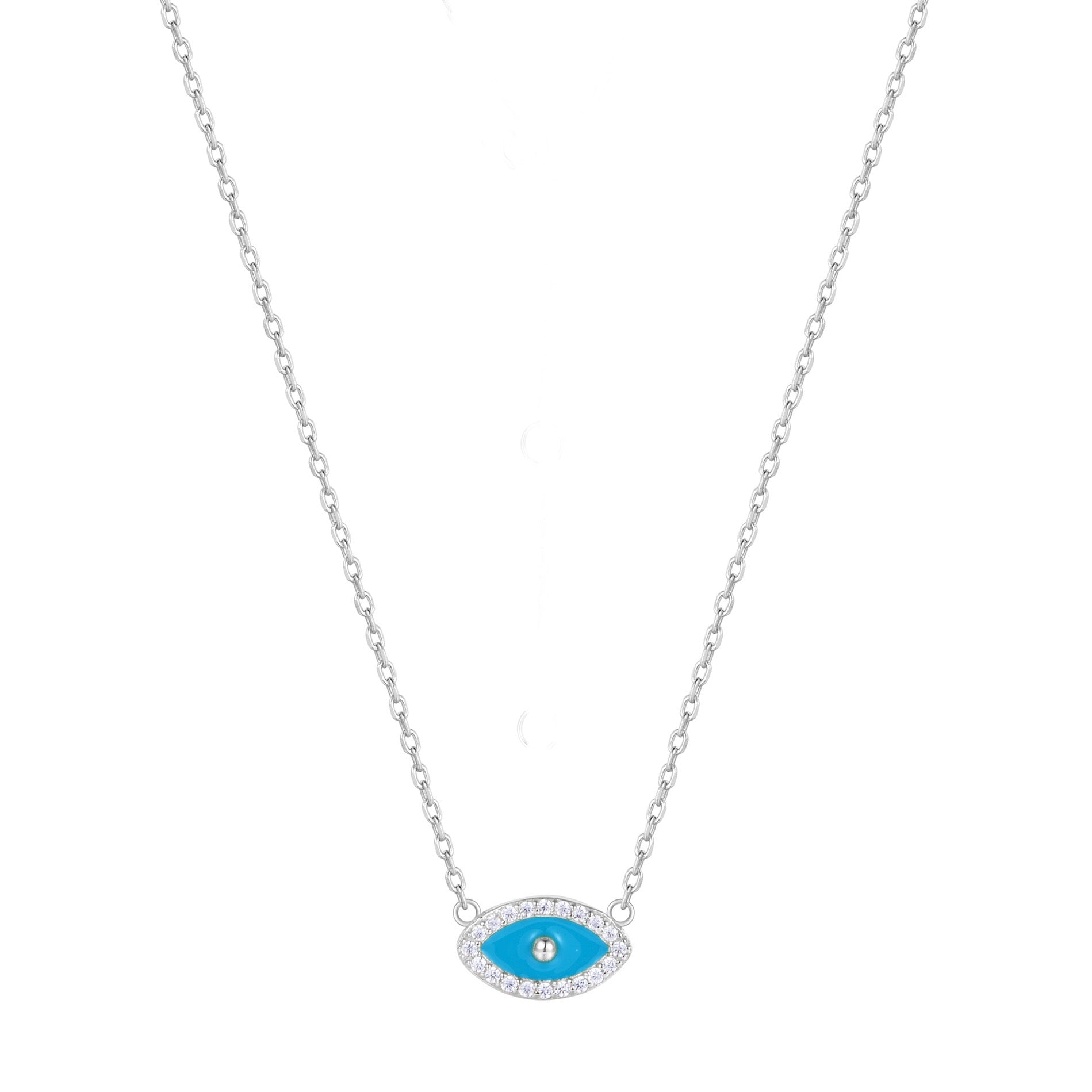 NATALIE MINI EVIL EYE SILVER NECKLACE