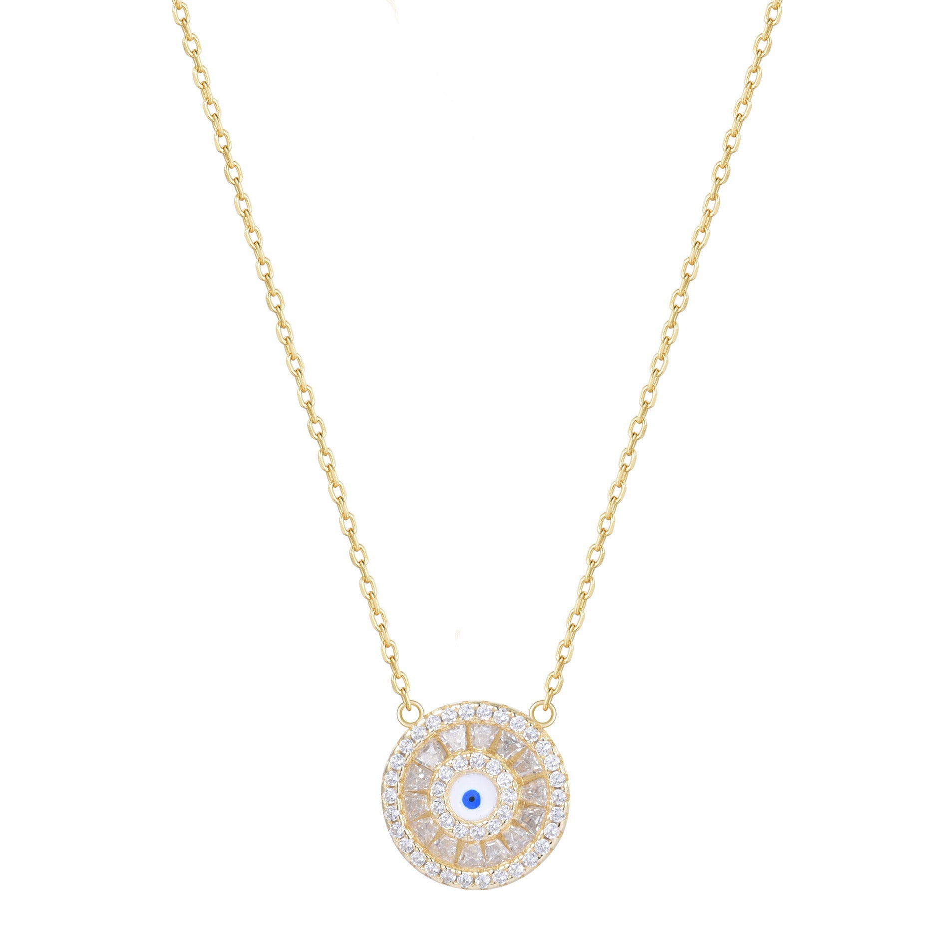 IMANI EVIL EYE BAGUETTE NECKLACE