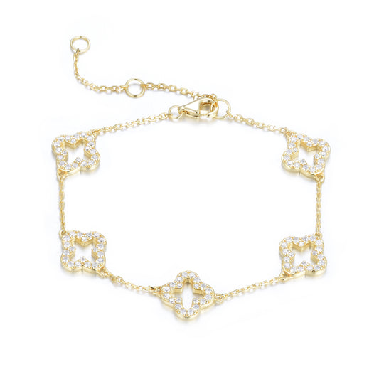 KLARA FIVE CLOVER GOLD BRACELET