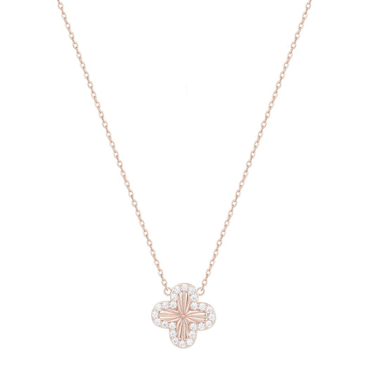 TUSCANY CLOVER ROSE GOLD NECKLACE