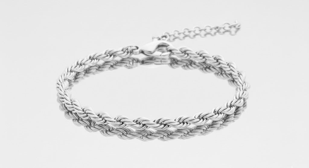 CLASSIC ROPE 4MM SILVER BRACELET