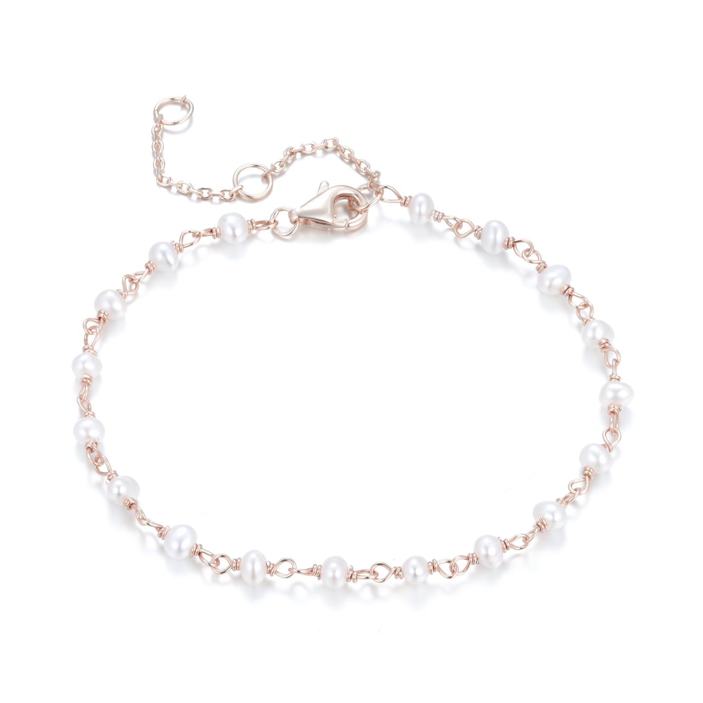 LEI FRESHWATER PEARL ROSE GOLD BRACELET